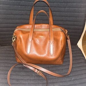 Fossil Sydney Leather Satchel Crossbody Purse